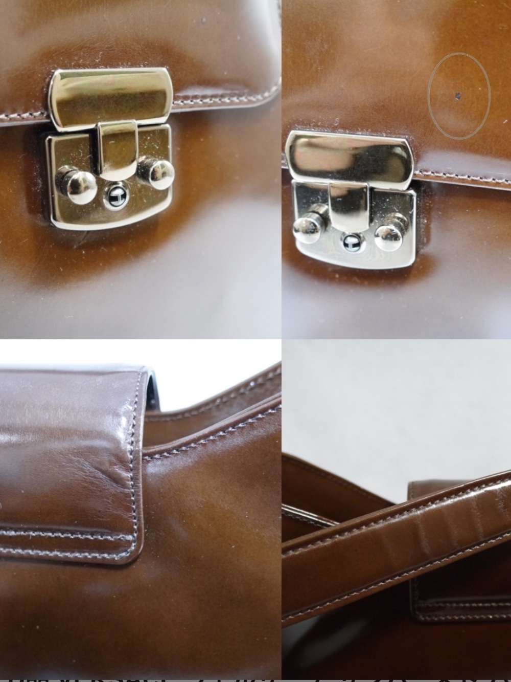 Versace Leather Shoulder Bag in Dark Brown with COA - Picture 6 of 9